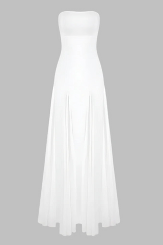 Strapless Mesh-Bandage long dress