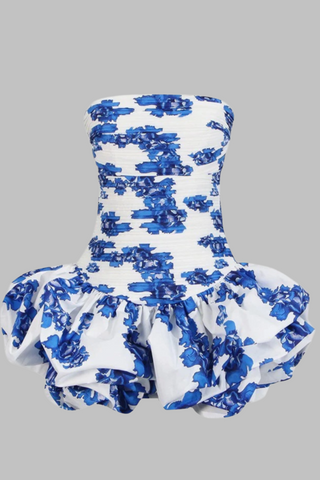 Strapless Bubble Mini Dress