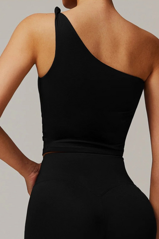 Padded One-Shoulder Sport Top