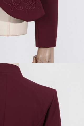 Elegant Tailored Blazer & Pleated Maxi Skirt Set