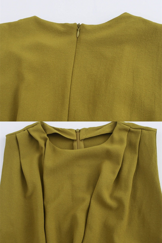 Sleeveless Belted Cutout Midi Dress