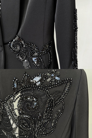Embellished Back Cut-Out Blazer