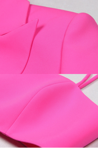 3-Piece Suit – Double-Breasted Blazer, Spaghetti Strap Crop Top & High-Waisted Shorts Set