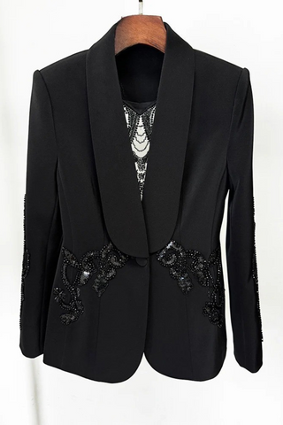 Embellished Back Cut-Out Blazer