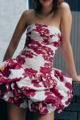 Strapless Bubble Mini Dress