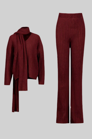 Cozy Luxe Ribbed Knit 3-Piece Set