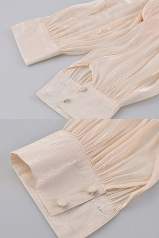 Flowy Sheer Black Blouse Dress with Layered Skirt & Shorts