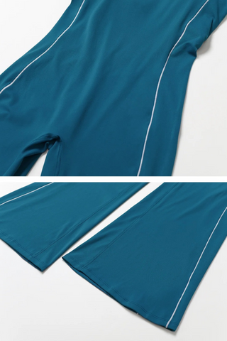 Sleeveless Open-Back Padded Sports Jumpsuit