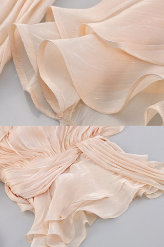 Flowy Sheer Black Blouse Dress with Layered Skirt & Shorts