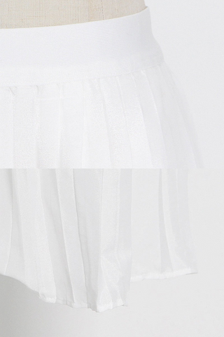 High-Neck Layered bandage dress with Pleated Skirt