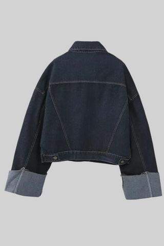 Oversized Cuffed Denim Jacket