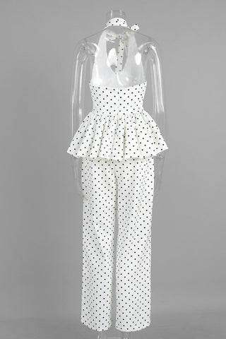 Monroe Polka Dot Peplum Set