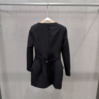 Sculpted Waist Button-Front Blazer Mini Dress