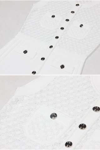 Sleeveless Button-Down Knitted Long Dress