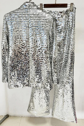 Disco Mirror Sequin Blazer & Pants Set