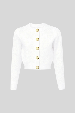 Textured Knit Button Cardigan & Midi Skirt Set