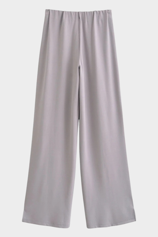 Soft Lounge Relaxed Top & Wide-Leg Pants Set – Lightweight Jersey, Long Sleeve, Minimal Design