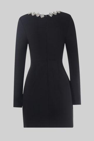 Diamond Elegance Long Sleeve Mini Dress