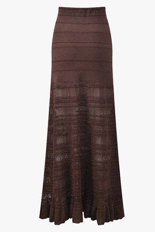 Sleeveless Lace Knit Top & Long Skirt Co-Ord Set
