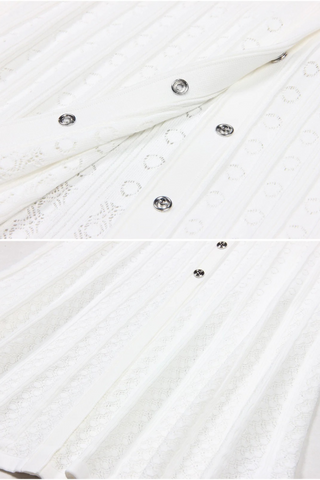 Sleeveless Button-Down Knitted Long Dress