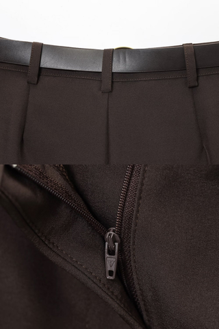 Woven Blazer & Mini Skirt Set – Double-Breasted Design, Long Sleeve Blazer