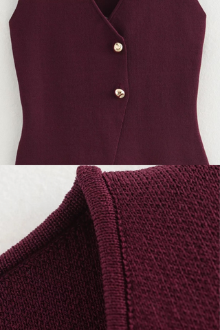 Summer Buttoned Knit Top