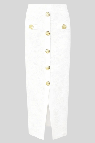 Textured Knit Button Cardigan & Midi Skirt Set