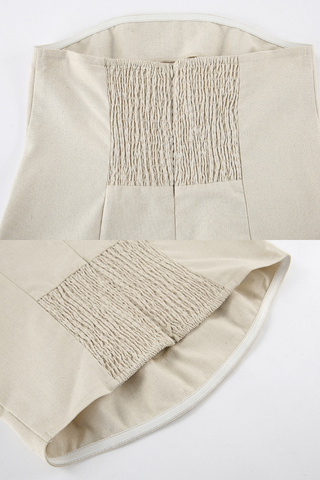 Bare Breeze Strapless Linen Minimal Chic Long Dress  Minimal Chic