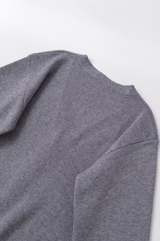 Ribbed Knit V-Neck Cardigan & Wide-Leg Pants Lounge Set – Soft Stretch Knit, Long Sleeves, Relaxed Fit