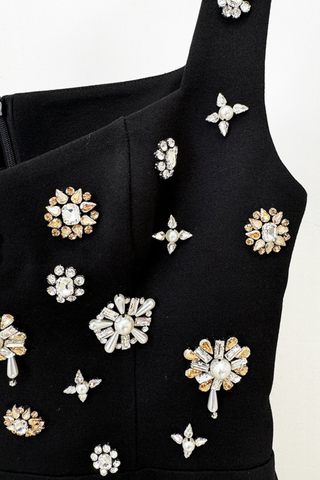 Beaded Sleeveless Long Dress