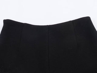 Tailored Fur Hem Shorts – Soft Fabric & Plush Trim