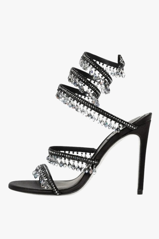 Crystal Wrap-Around High Heel Sandals