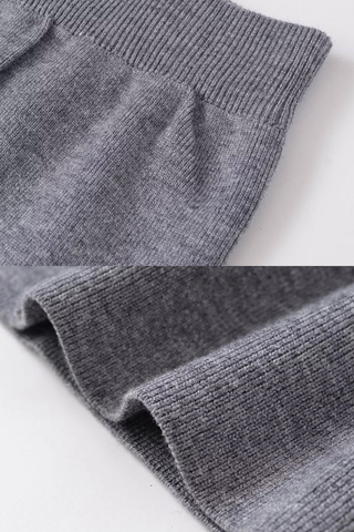 Ribbed Knit V-Neck Cardigan & Wide-Leg Pants Lounge Set – Soft Stretch Knit, Long Sleeves, Relaxed Fit