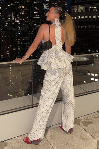Monroe Polka Dot Peplum Set