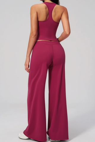 Flow Racerback Tank & Wide Leg Pants Set