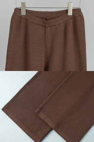 Ribbed Long Sleeve Zip Jacket & Relaxed Pants Co-Ord Set