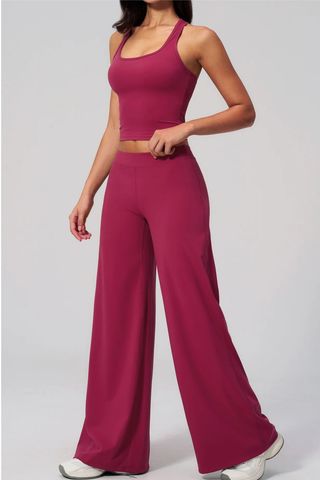 Flow Racerback Tank & Wide Leg Pants Set