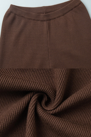 Ribbed Long Sleeve Zip Jacket & Relaxed Pants Co-Ord Set