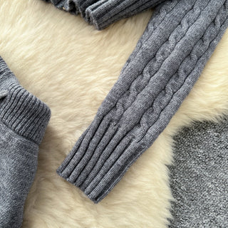 Soft Knit Turtleneck Sweater & Long Pants Cozy Set