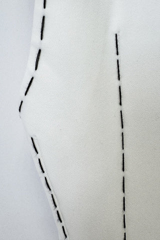 Sleeveless Mini Shift Dress with Floral Appliqué & Contrast Stitch Detail
