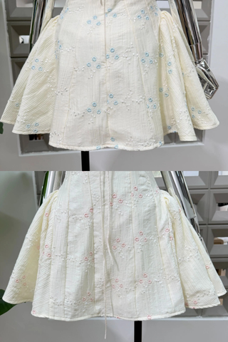 Blossom Charm Puff Sleeve Mini Dress