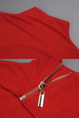 Open Back High Neck Long Evening Dress with Draped Detail