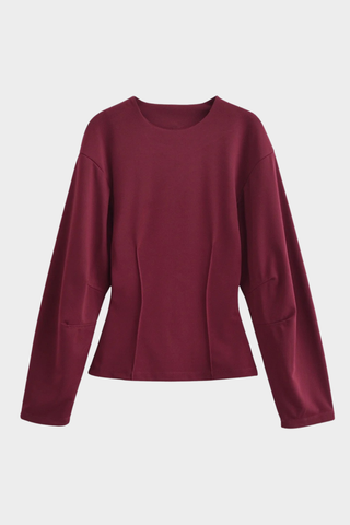 Soft Lounge Relaxed Top & Wide-Leg Pants Set – Lightweight Jersey, Long Sleeve, Minimal Design