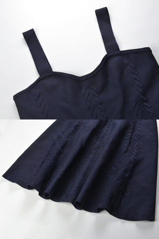 Sleeveless Knit Mini Dress – Sculpting Fit, Flared Skirt, Premium Stretch Fabric