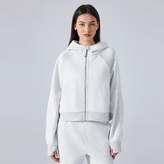 Loose Warm Full-Zip Sports Sweater