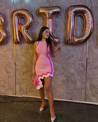 Pink Passion Sleeveless Knitted Mini Dress