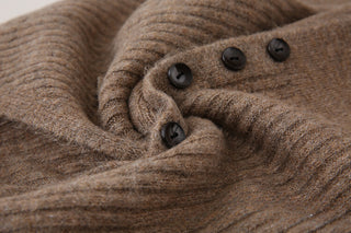 3-Piece Knitted Set - V-Neck Sweater, Cardigan, and Wide-Leg Pants