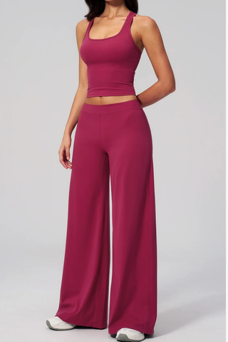 Flow Racerback Tank & Wide Leg Pants Set