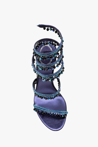Crystal Wrap-Around High Heel Sandals