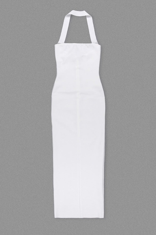 Sleek Bandage Back Slit Long Dress